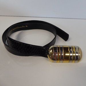 80's Christian Dior SnakeSkin Belt Size ML